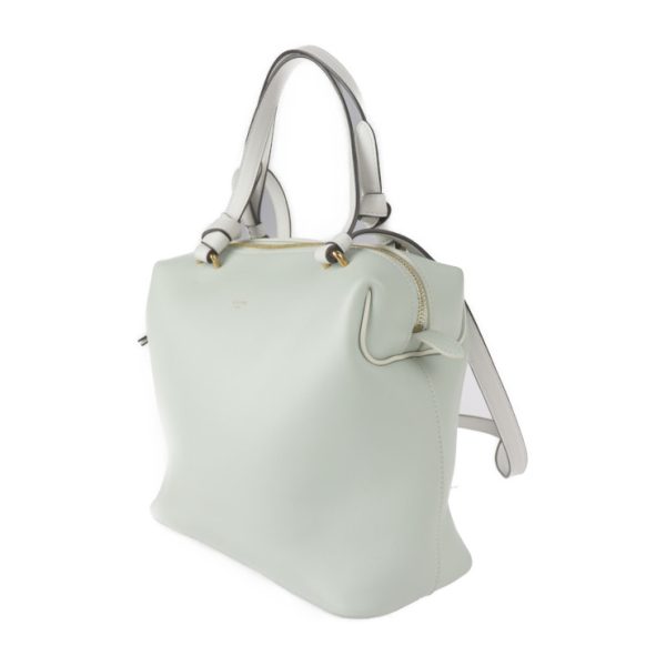 2217113007115 2 Celine Small Soft Cube Calf Leather Handbag Pastel Green