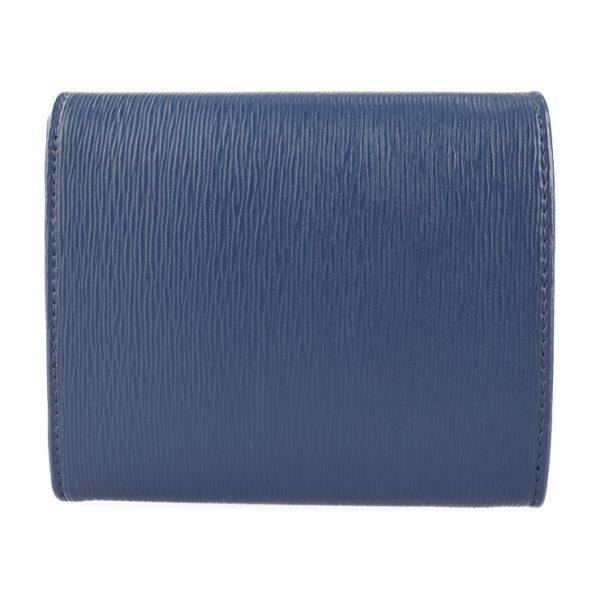 2218043007096 3 Prada VITELLO MOVE Leather Compact Wallet Blue