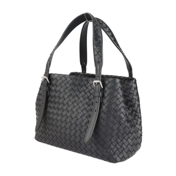 2218043007098 2 Bottega Veneta Mini Chester Intrecciato Leather Handbag Black