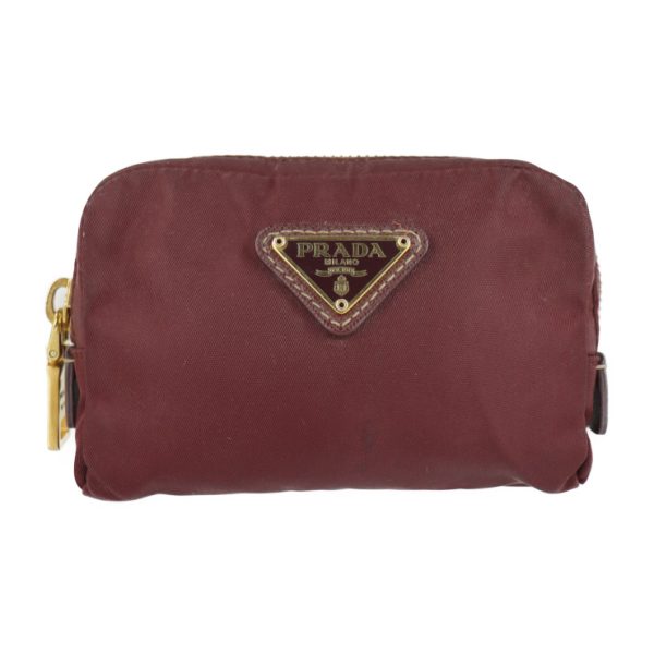 2218043007099 1 Prada Nylon Cosmetic Pouch Garnet