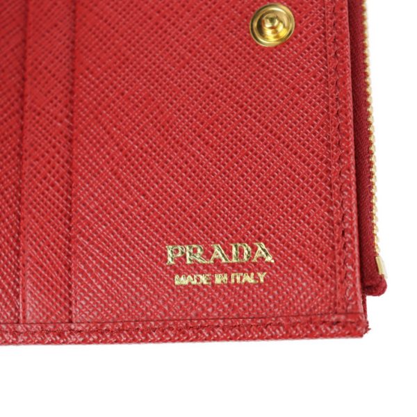 2219093007128 7 Prada Saffiano Leather Bifold Wallet Red