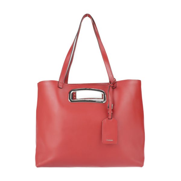 2219093007129 1 Prada Calf Leather Tote Bag Red