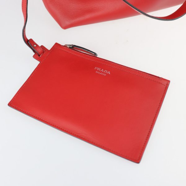 2219093007129 7 Prada Calf Leather Tote Bag Red