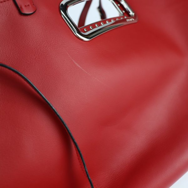 2219093007129 8 Prada Calf Leather Tote Bag Red