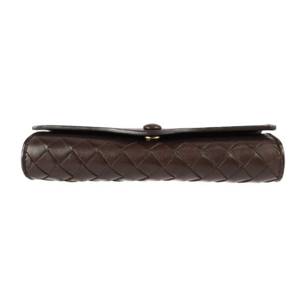 2219093007131 4 Bottega Veneta Intrecciato Leather Key Case Dark Brown