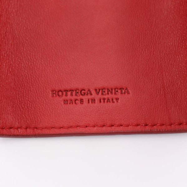 2219123007169 01 9 Bottega Veneta Intrecciato Key Case Leather Red