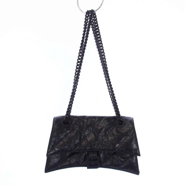 222 902405140017 4 Balenciaga Chain Bag Leather Black