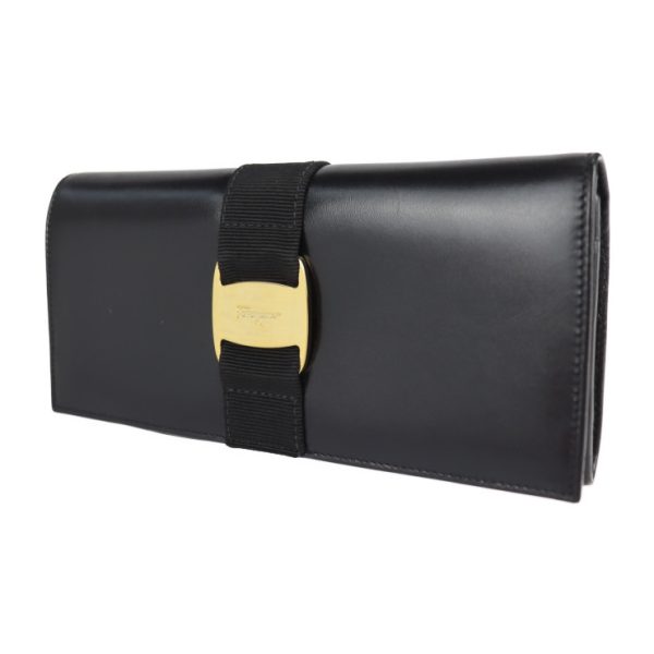 2220053001082 2 Salvatore Ferragamo Vara Bifold Wallet Black