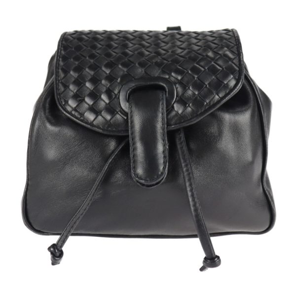 2220063007103 1 Bottega Veneta Intrecciato Lambskin Mini Backpack Black