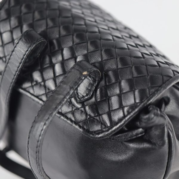 2220063007103 7 Bottega Veneta Intrecciato Lambskin Mini Backpack Black