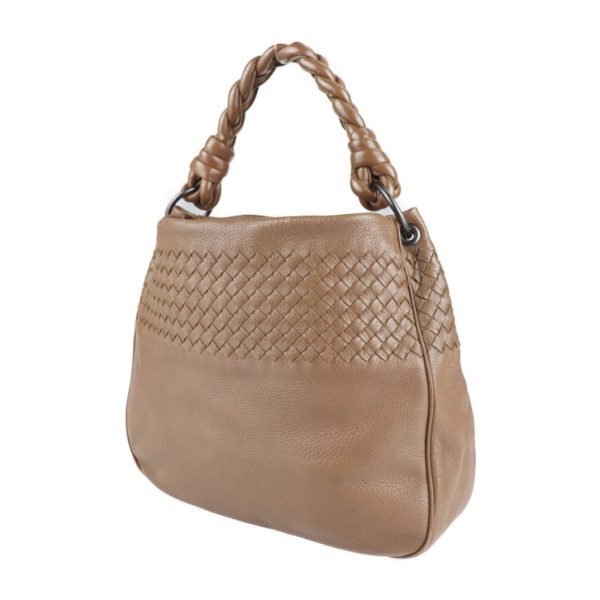 2221033007116 2 Bottega Veneta Hobo Intrecciato Leather Shoulder Bag Brown