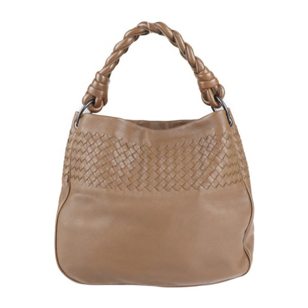 2221033007116 3 Bottega Veneta Hobo Intrecciato Leather Shoulder Bag Brown