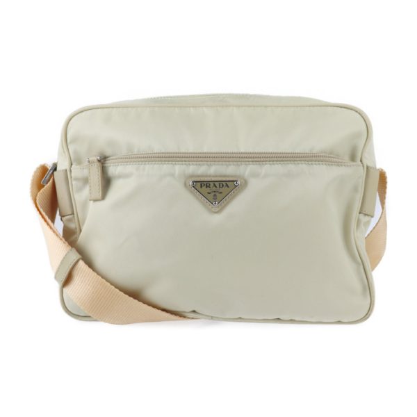 2221083008107 1 Prada Nylon Leather Shoulder Bag Cream