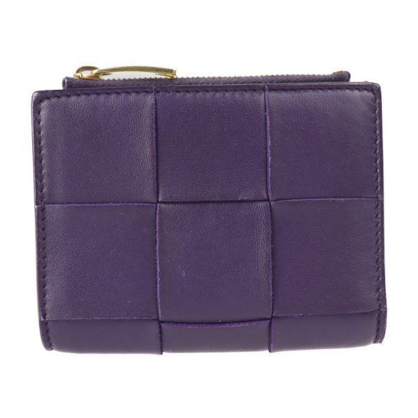 2221113008140 1 Bottega Veneta Maxi Intrecciato Leather Mini Wallet Violet