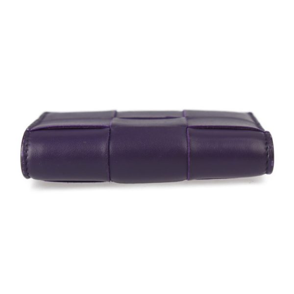 2221113008140 4 Bottega Veneta Maxi Intrecciato Leather Mini Wallet Violet