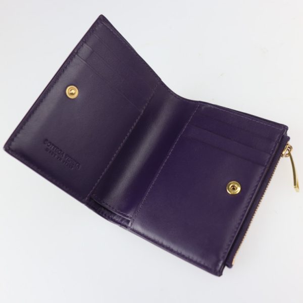 2221113008140 6 Bottega Veneta Maxi Intrecciato Leather Mini Wallet Violet