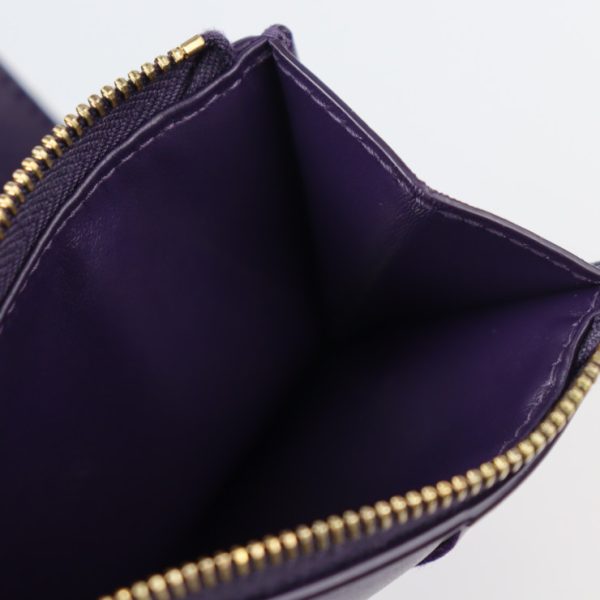 2221113008140 8 Bottega Veneta Maxi Intrecciato Leather Mini Wallet Violet