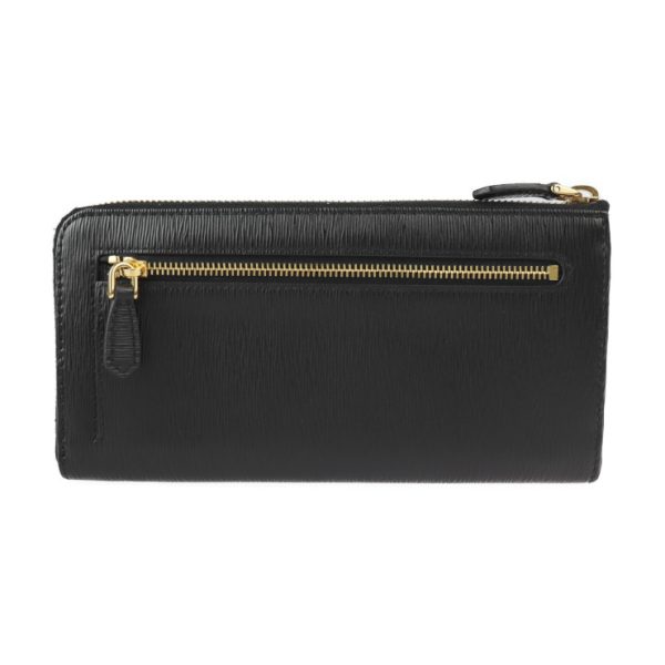 2221113008142 3 Prada Long Leather Wallet Black