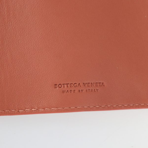 2222083007155 9 Bottega Veneta Intrecciato Leather Key Case Coral Pink