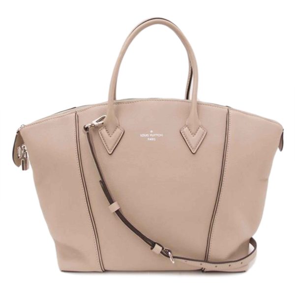 22221 1 Louis Vuitton Lockit MM Parnasea Hahdbag Beige