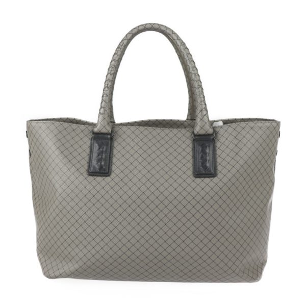 2222123007205 3 Bottega Veneta Marco Polo Intreccio Jet Tote Bag PVC Leather Gray