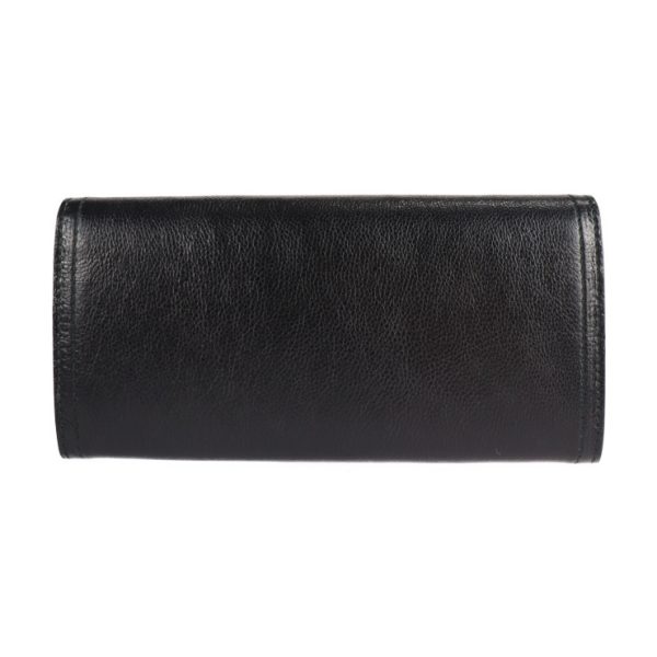 2223063007120 3 Prada GLACE CALF Leather Flap Wallet Black