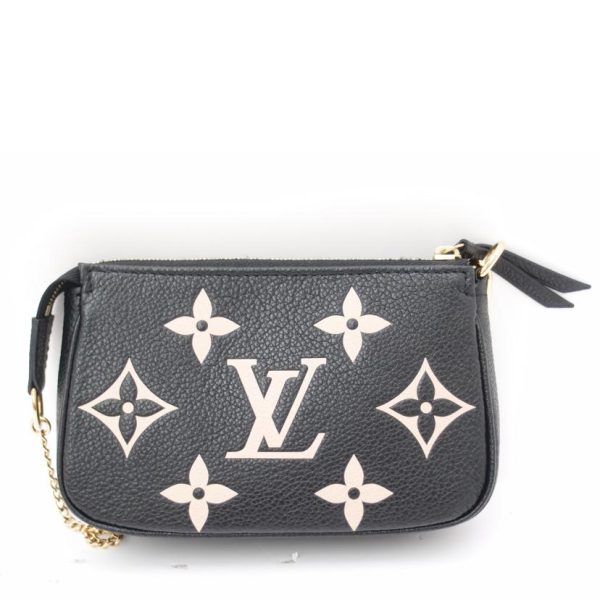 22238 2 Louis Vuitton Monogram Empreinte Mini Pochette Accessoire Bicolor Noir