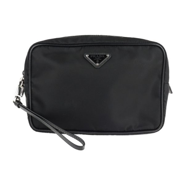 2224043010129 1 Prada TESSUTO Nylon Pouch Black