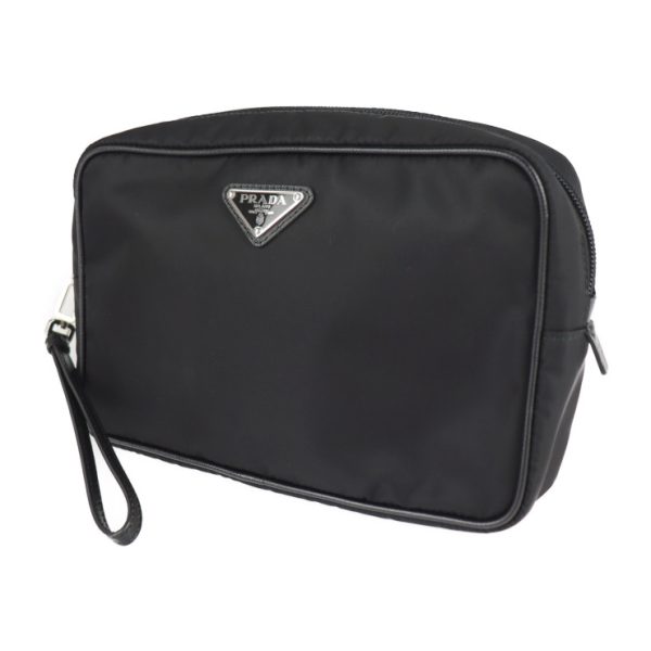 2224043010129 2 Prada TESSUTO Nylon Pouch Black