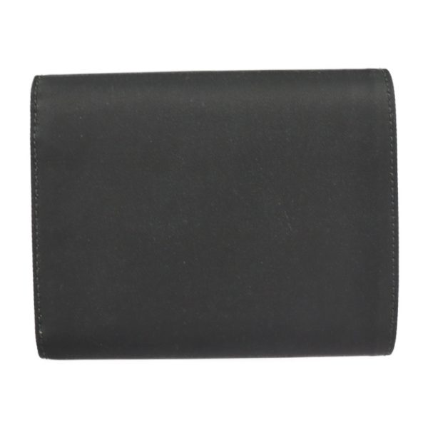 2224103007215 3 Prada Nylon Leather Tri Fold Wallet Black