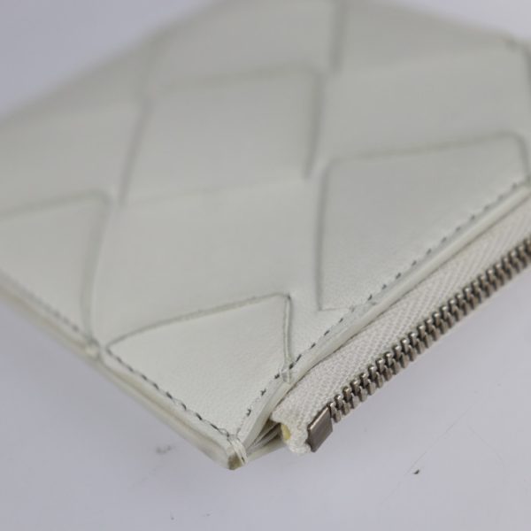 2224103008185 5 Bottega Veneta Maxi Intrecciato Leather Coin Case White