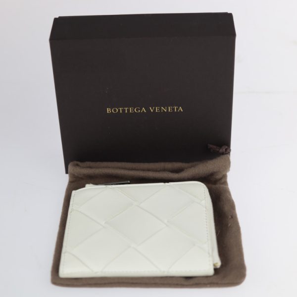 2224103008185 9 Bottega Veneta Maxi Intrecciato Leather Coin Case White