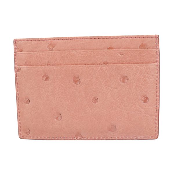 2224103008193 3 Prada Ostrich Card Case Pink Holder