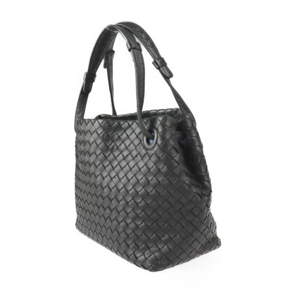 2224113007212 2 Bottega Veneta Small Garda Intrecciato Leather Tote Bag Black