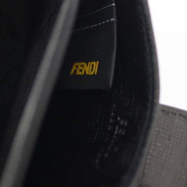 2224113007219 7 Fendi Card Case Calf Leather Black