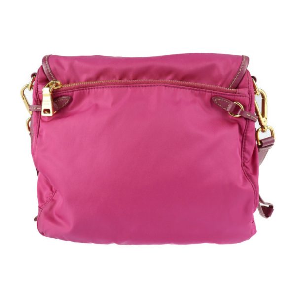 2226093008152 3 Prada Nylon Leather Shoulder Bag Pink