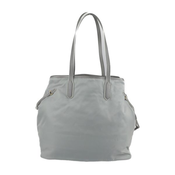 2227013007240 3 Prada Nylon Leather Tote Bag Gray