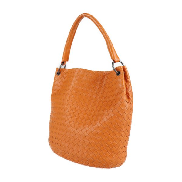 2227013007241 2 Bottega Veneta Intrecciato Leather Handbag Orange