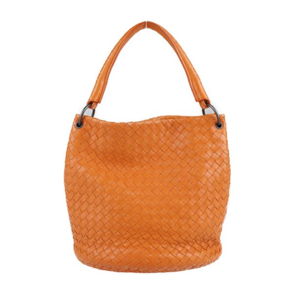 2227013007241 3 Bottega Veneta Intrecciato Leather Handbag Orange