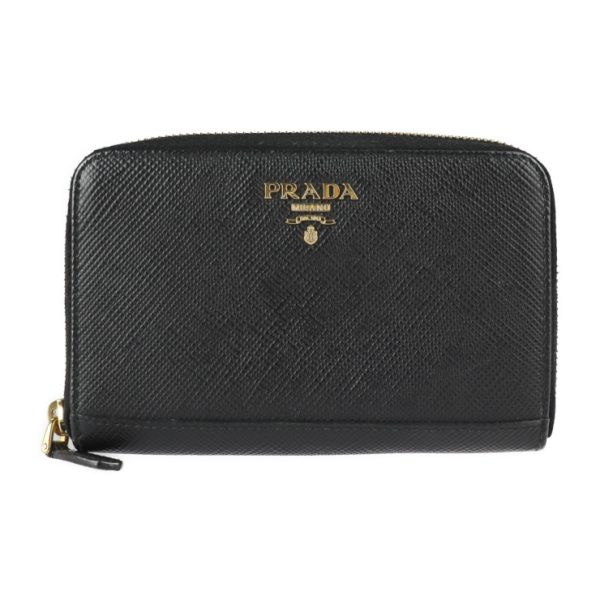 2227091001055 1 Prada Saffiano Leather Long Wallet Black