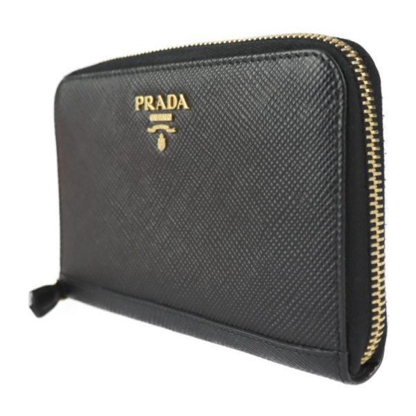 2227091001055 2 Prada Saffiano Leather Long Wallet Black