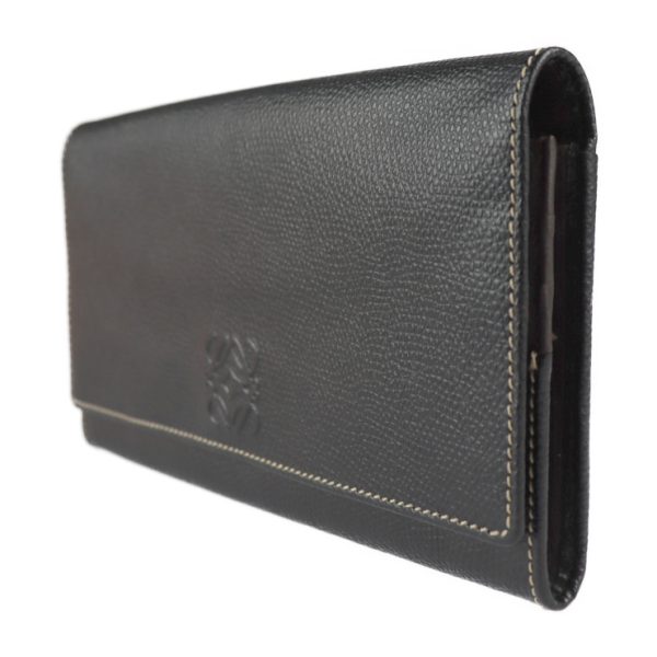 2227091001056 2 Loewe Leather Bifold Wallet Black Brown