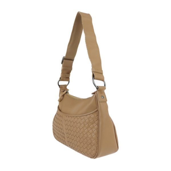 2227103007246 2 Bottega Veneta Intrecciato PVC Shoulder Bag Brown Camel