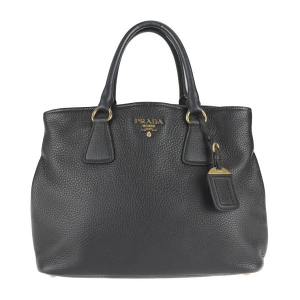 2228073001150 1 Prada VITDAINO Leather Tote Bag Black