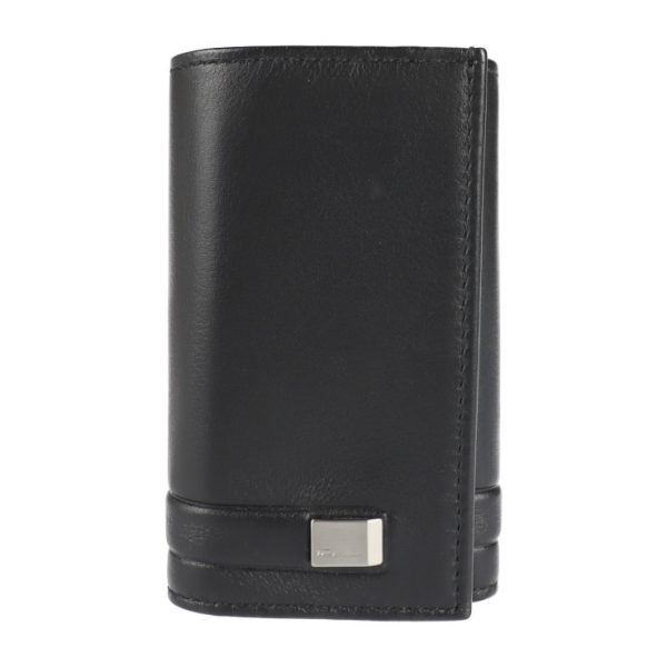 2228073007148 1 Salvatore Ferragamo Calf Leather Key Case Black