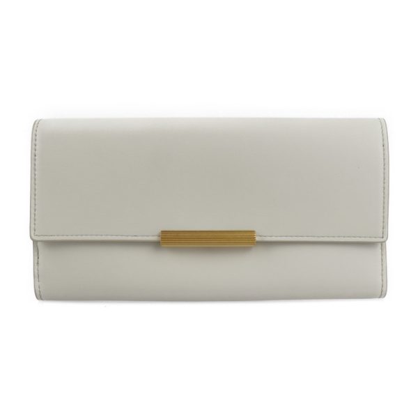 2229083007193 1 Bottega Veneta Tri fold Calf Leather Wallet White