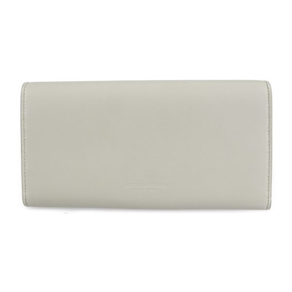 2229083007193 3 Bottega Veneta Tri fold Calf Leather Wallet White