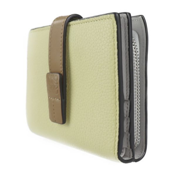 2229083008182 2 Loewe Leather Bifold Wallet Light Yellow Gray Brown