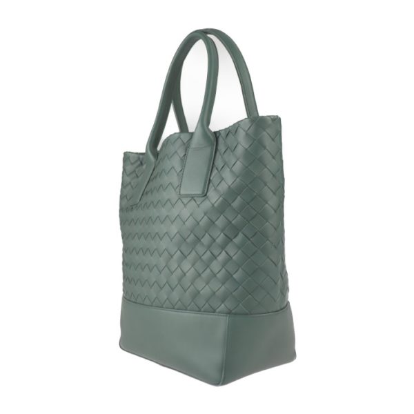 2229093007194 2 Bottega Veneta Intrecciato Leather Tote Bag Green