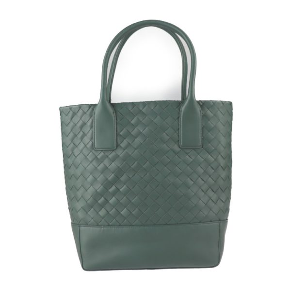 2229093007194 3 Bottega Veneta Intrecciato Leather Tote Bag Green